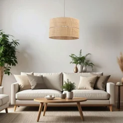 Lampa wisząca CALMA beżowa 1xE27 50 cm * TK Lighting New