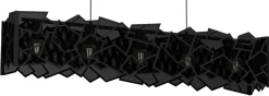 Lampa Wisząca CAMO Czarny Metalowy Klosz 5xE27