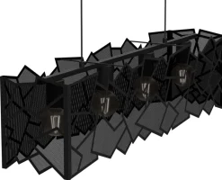 Lampa Wisząca CAMO Czarny Metalowy Klosz 4xE27 * Luminex Online