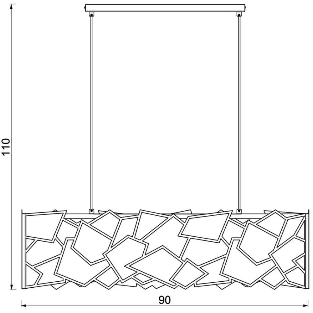 Lampa Wisząca CAMO Czarny Metalowy Klosz 4xE27 * Luminex Online