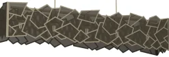 Lampa Wisząca CAMO Złoty Szary Metalowy Klosz 5xE27 * Luminex Sale