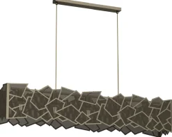 Lampa Wisząca CAMO Złoty Szary Metalowy Klosz 5xE27 * Luminex Sale