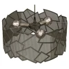 Lampa Wisząca CAMO Złoty Szary Metalowy Klosz 3xE27 50cm