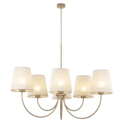 Lampa wisząca CANDI sabia beżowa 6xE27 * TK Lighting Outlet