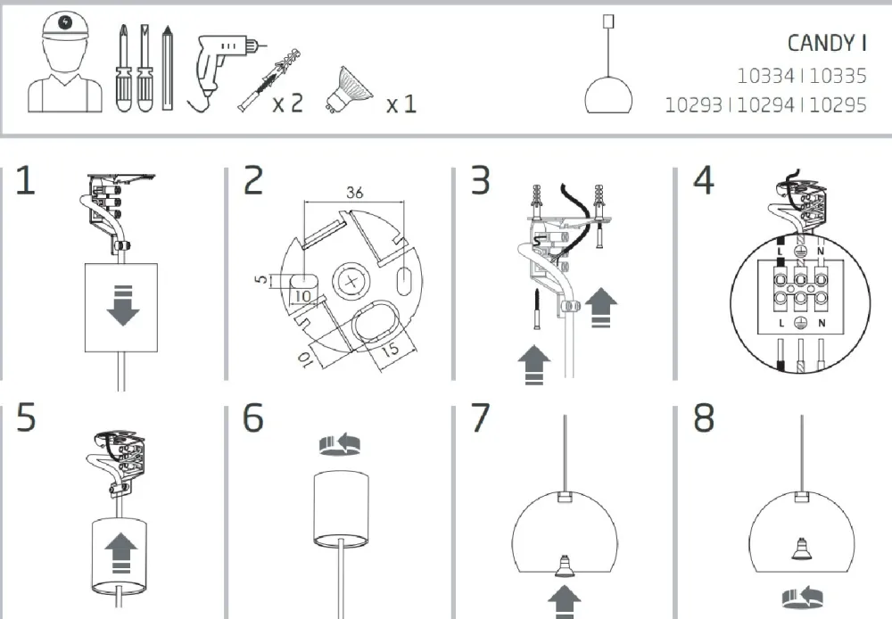 Lampa Wisząca CANDY Czarny Metalowy Klosz 1xGU10 27,5cm * Nowodvorski New