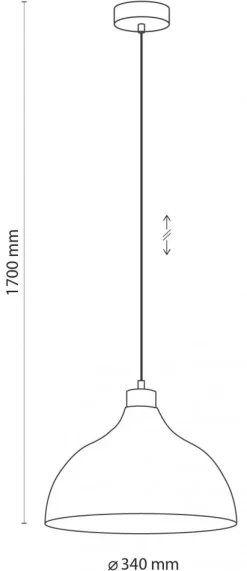 Lampa Wisząca CAP Biały Metalowy Klosz 1xE27 34cm * TK Lighting Online
