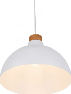 Lampa Wisząca CAP Biały Metalowy Klosz 1xE27 34cm * TK Lighting Online