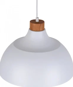 Lampa Wisząca CAP Biały Metalowy Klosz 1xE27 34cm * TK Lighting Online