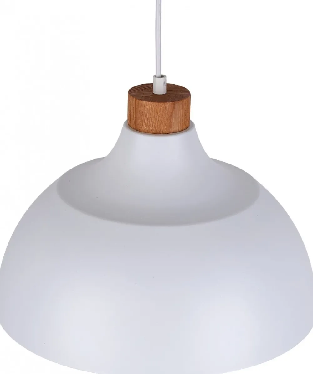 Lampa Wisząca CAP Biały Metalowy Klosz 1xE27 34cm * TK Lighting Online