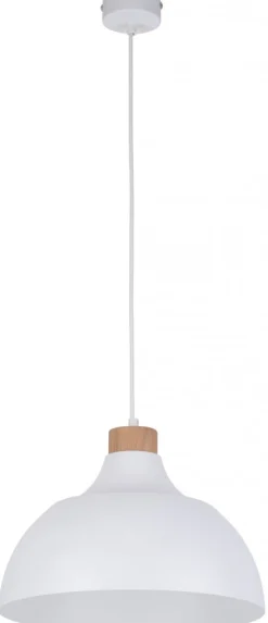 Lampa Wisząca CAP Biały Metalowy Klosz 1xE27 34cm * TK Lighting Online