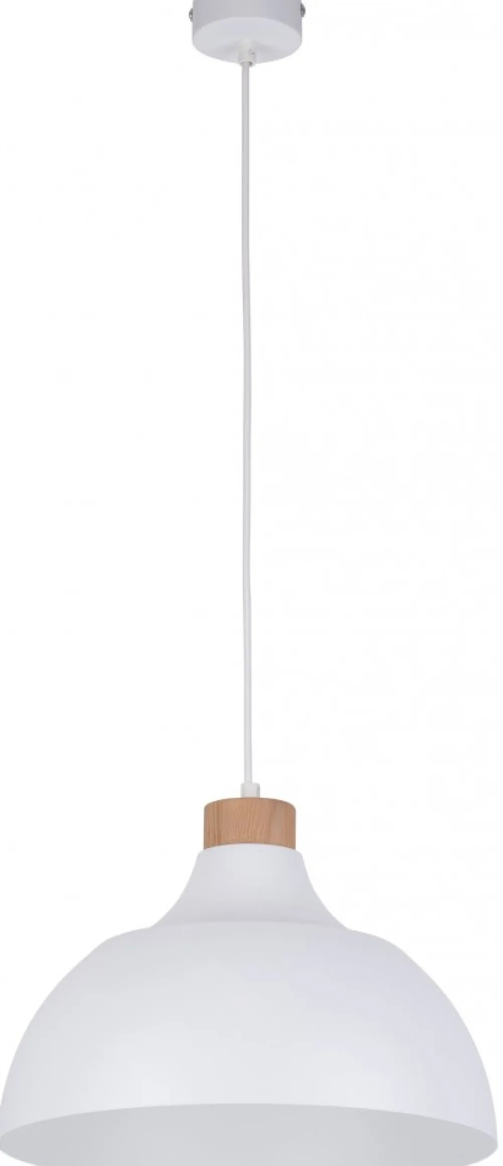 Lampa Wisząca CAP Biały Metalowy Klosz 1xE27 34cm * TK Lighting Online