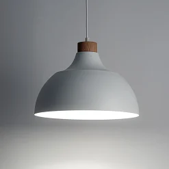 Lampa Wisząca CAP Biały Metalowy Klosz 1xE27 34cm * TK Lighting Online