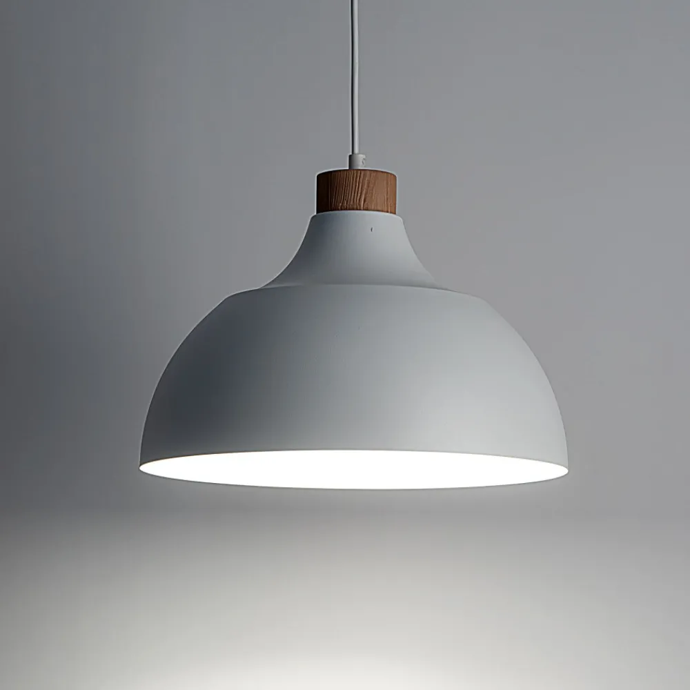 Lampa Wisząca CAP Biały Metalowy Klosz 1xE27 34cm * TK Lighting Online