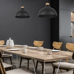 Lampa Wisząca CAP Czarny Metalowy Klosz 1xE27 34 cm * TK Lighting New