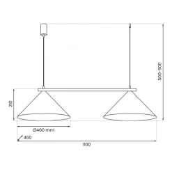 Lampa wisząca CAPITAL Czarna Metalowa 2xGX53 * Eko-light Best