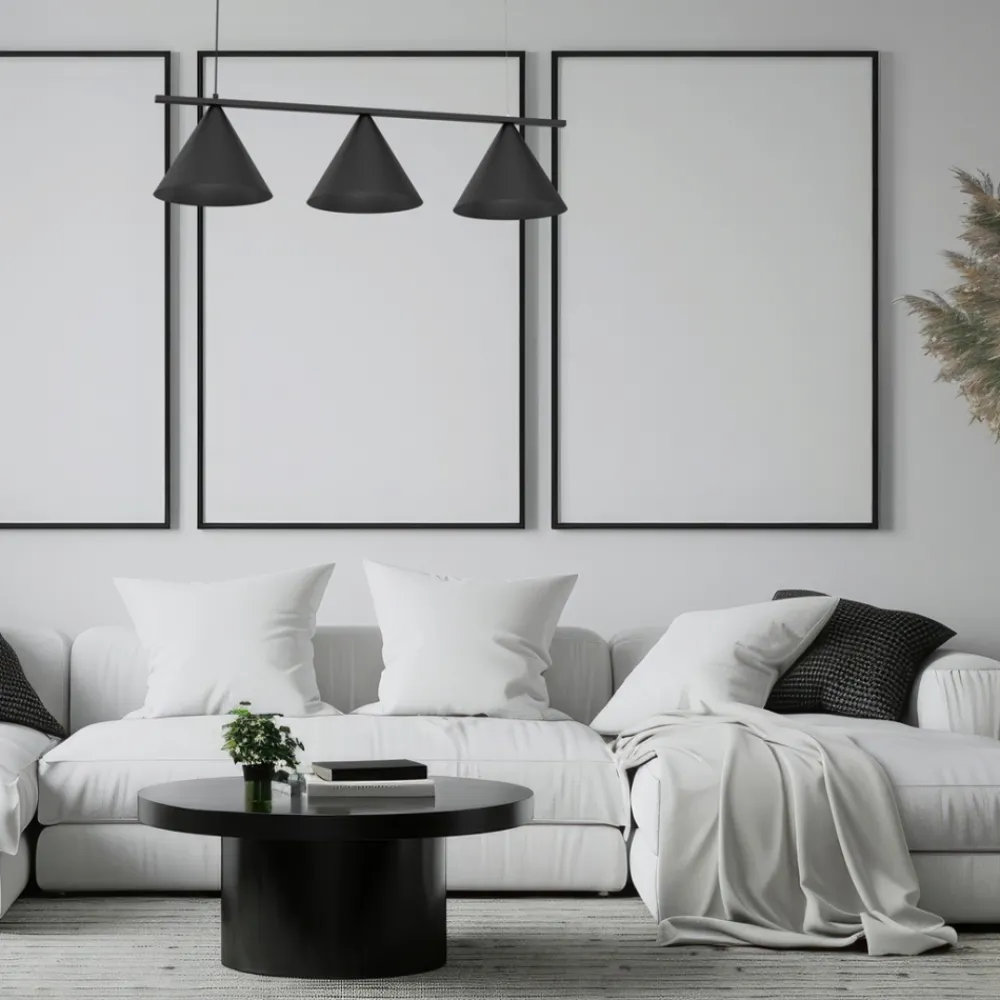 Lampa wisząca CAPITAL Czarna Metalowa 3xGX53 * Eko-light Hot