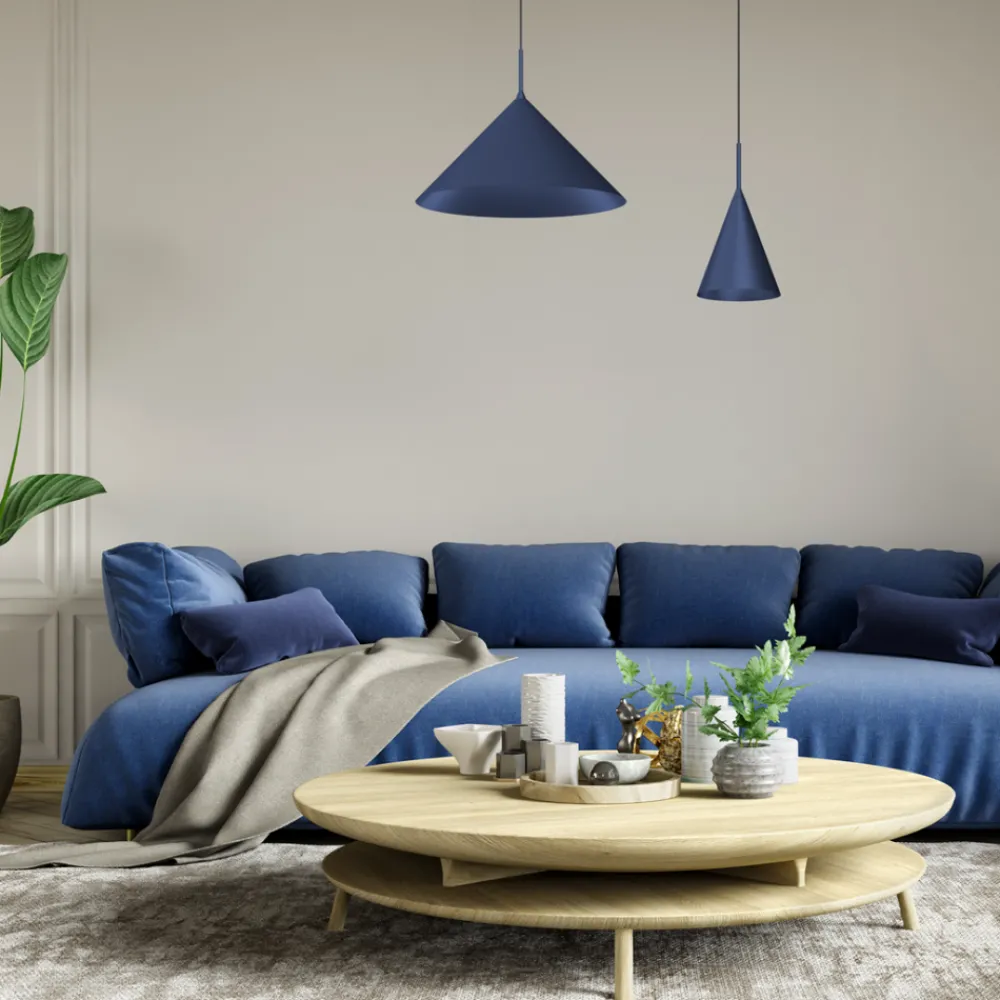 Lampa wisząca CAPITAL Niebieska Metalowa 1xGX53 46cm * Eko-light Hot
