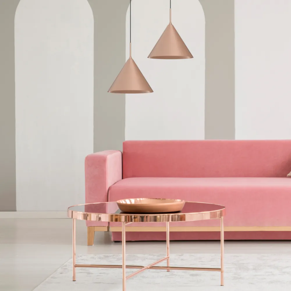 Lampa wisząca CAPITAL Różowe złoto Metalowa 1xGX53 32cm * Eko-light Sale