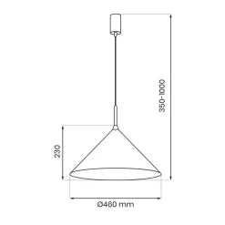 Lampa wisząca CAPITAL Różowe złoto Metalowa 1xGX53 46cm * Eko-light Online