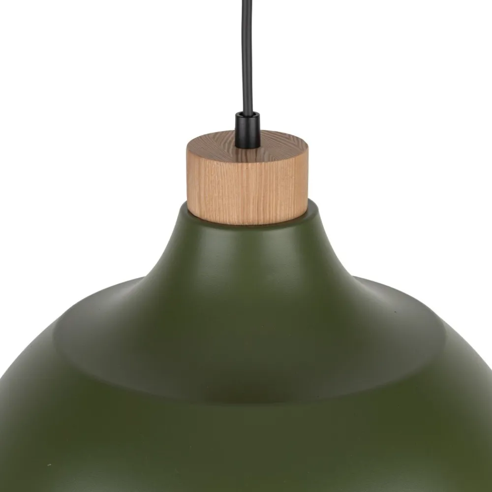 Lampa Wisząca CAP Zielony Metalowy Klosz 1xE27 34cm * TK Lighting Outlet