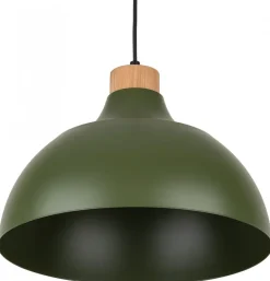 Lampa Wisząca CAP Zielony Metalowy Klosz 1xE27 34cm * TK Lighting Outlet