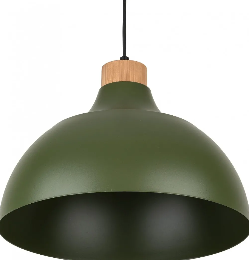 Lampa Wisząca CAP Zielony Metalowy Klosz 1xE27 34cm * TK Lighting Outlet