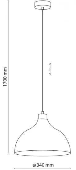 Lampa Wisząca CAP Zielony Metalowy Klosz 1xE27 34cm * TK Lighting Outlet