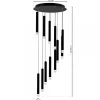 Lampa Wisząca CARBON Czarny 12W LED 45cm * Eko-light Sale