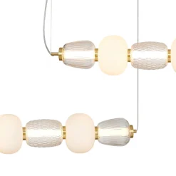 Lampa Wisząca CARO Złoty Szklane Klosze 42W LED * Eko-light Online