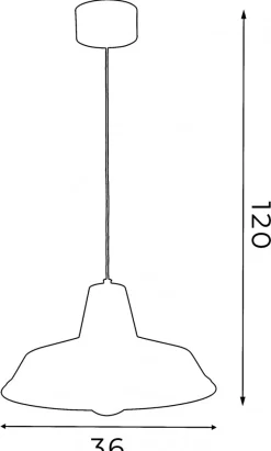 Lampa Wisząca CLASS Biały Złoty Metalowy Klosz 1xE27 36cm * Luminex Outlet