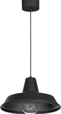 Lampa Wisząca CLASS Czarny Metalowy Klosz 1xE27 36cm * Luminex New