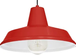 Lampa Wisząca CLASS Czerwony Biały Metalowy Klosz 1xE27 36cm * Luminex Online