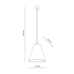 Lampa wisząca CONEA sabia beżowa 1xE27 * TK Lighting Sale