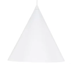 Lampa Wisząca CONO Biały Metalowy Klosz 1xE27 25cm * TK Lighting Outlet