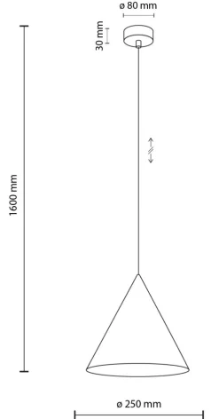 Lampa Wisząca CONO Biały Metalowy Klosz 1xE27 25cm * TK Lighting Outlet