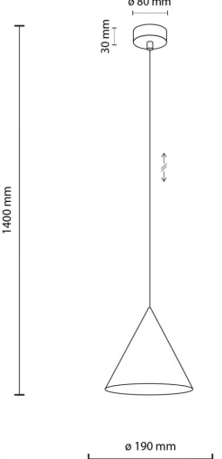Lampa Wisząca CONO Brick Metalowy Klosz 1xE27 19cm * TK Lighting Sale