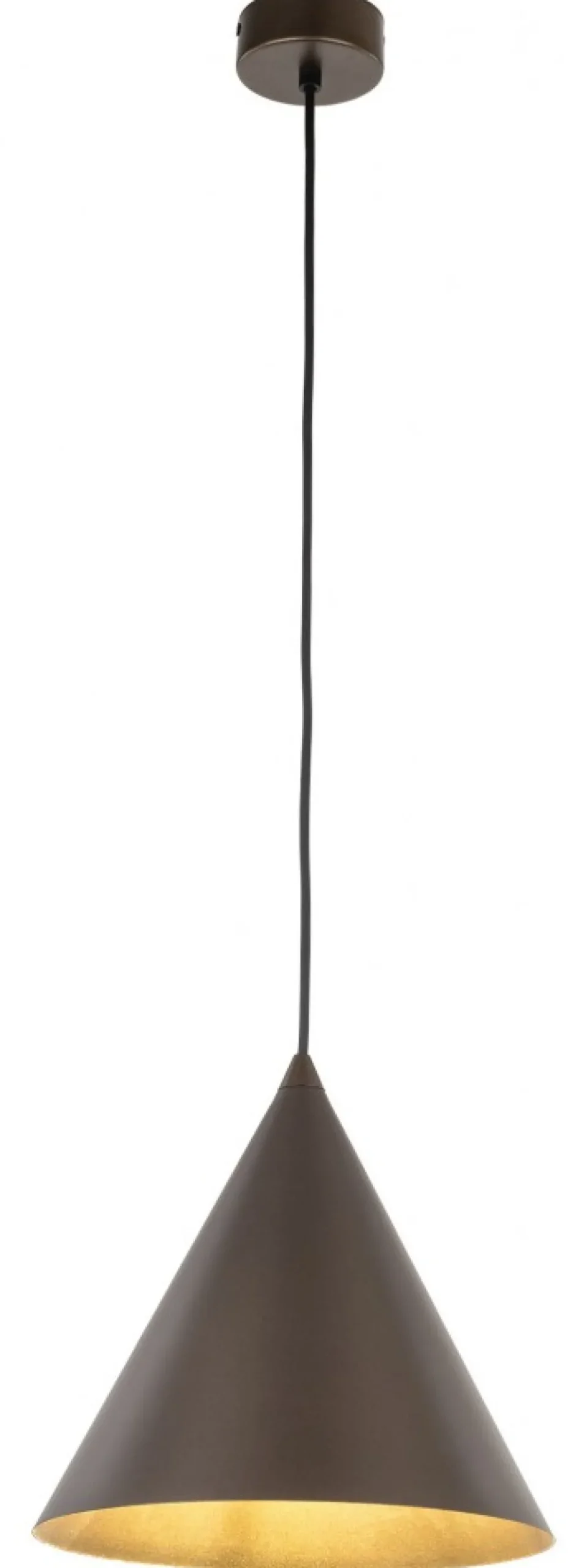 Lampa Wisząca CONO Brązowy Metalowy Klosz 1xE27 25cm * TK Lighting