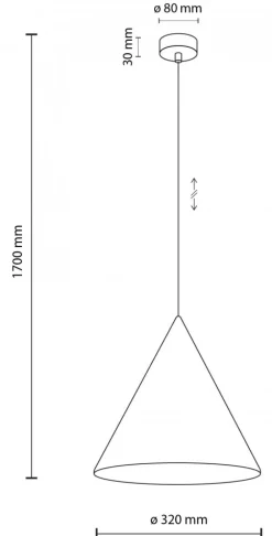 Lampa Wisząca CONO Brązowy Metalowy Klosz 1xE27 25cm * TK Lighting