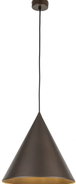 Lampa Wisząca CONO Brązowy Metalowy Klosz 1xE27 32cm * TK Lighting Hot