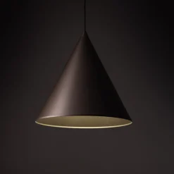 Lampa Wisząca CONO Brązowy Metalowy Klosz 1xE27 32cm * TK Lighting Hot
