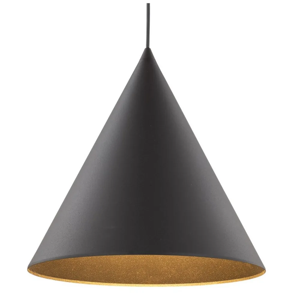 Lampa Wisząca CONO Czarny Metalowy Klosz 1xE27 32cm * TK Lighting Best