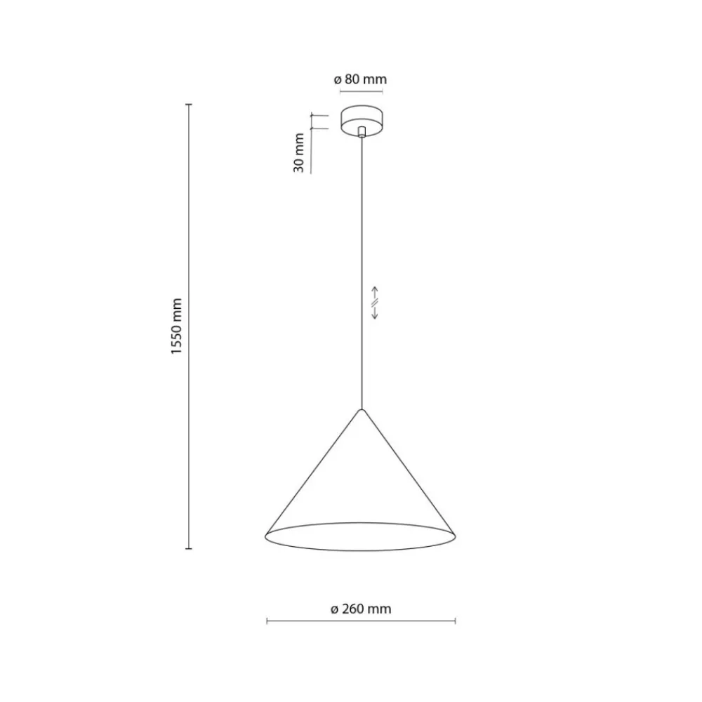 Lampa wisząca CONO M NEW brązowa 1xE27 * TK Lighting Discount