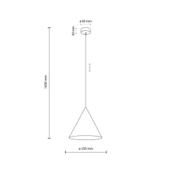 Lampa wisząca CONO M sabia beżowa 1xE27 * TK Lighting Best