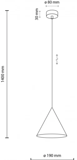 Lampa Wisząca CONO Niebieski Metalowy Klosz 1xE27 19cm * TK Lighting Sale