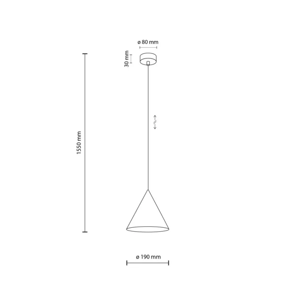 Lampa wisząca CONO S zielona 1xE27 * TK Lighting Discount