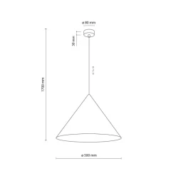 Lampa wisząca CONO XL NEW brązowa 1xE27 * TK Lighting New