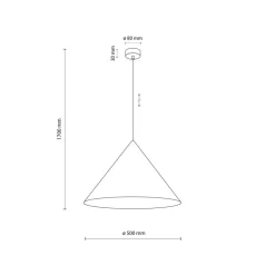 Lampa wisząca CONO XL sabia beżowa 1xE27 * TK Lighting Outlet