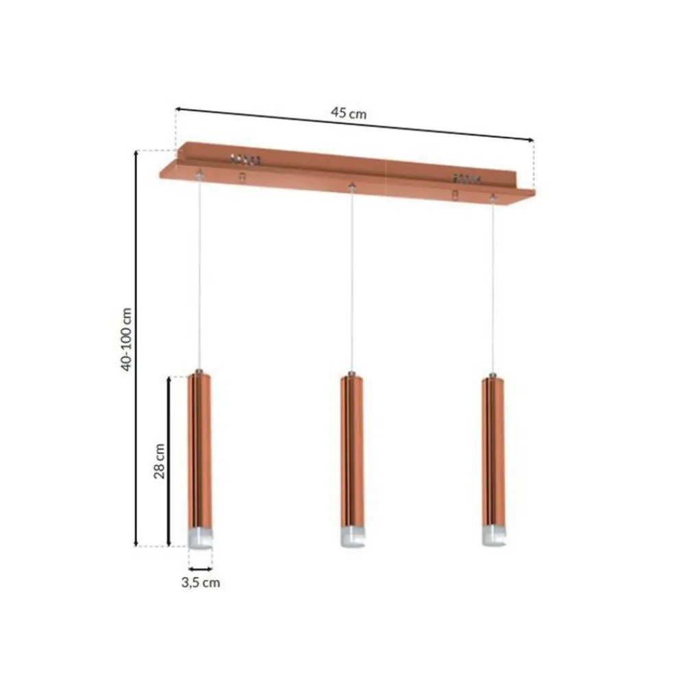 Lampa wisząca COPPER 15W LED * Eko-light Discount