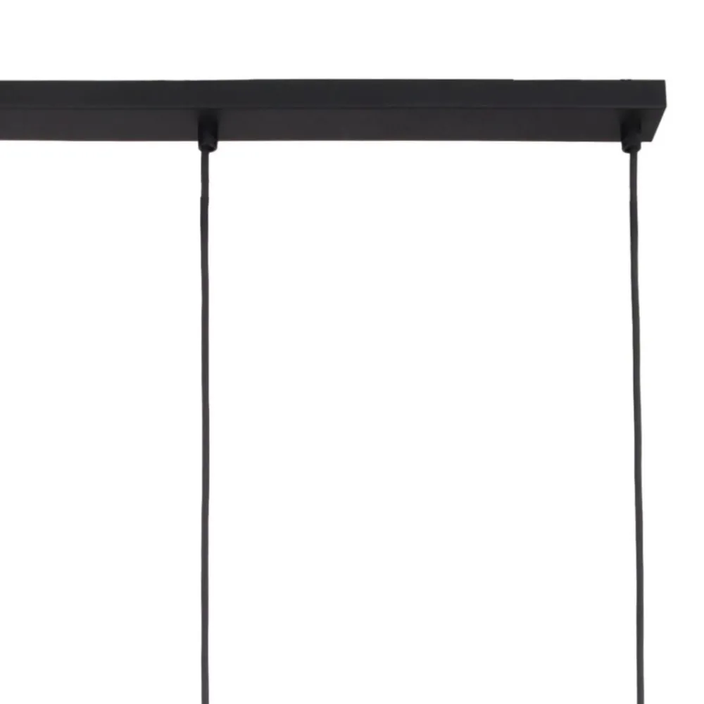 Lampa wisząca CUBUS czarna klosz bursztynowy 3xE27 * TK Lighting Hot