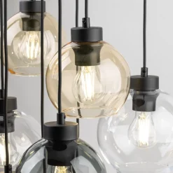 Lampa wisząca CUBUS czarna 9xE27 * TK Lighting